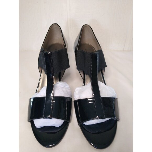 Bandolino Fillmore Women's 9.5 Wedge Sandals Open Toe 3" Heel Shoes Black NEW! - Picture 3 of 8